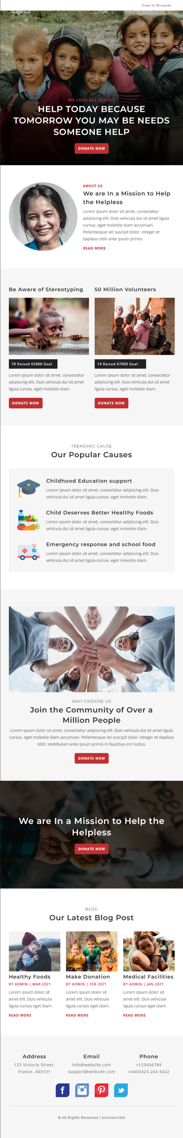 NGO - Multipurpose Responsive Email Template