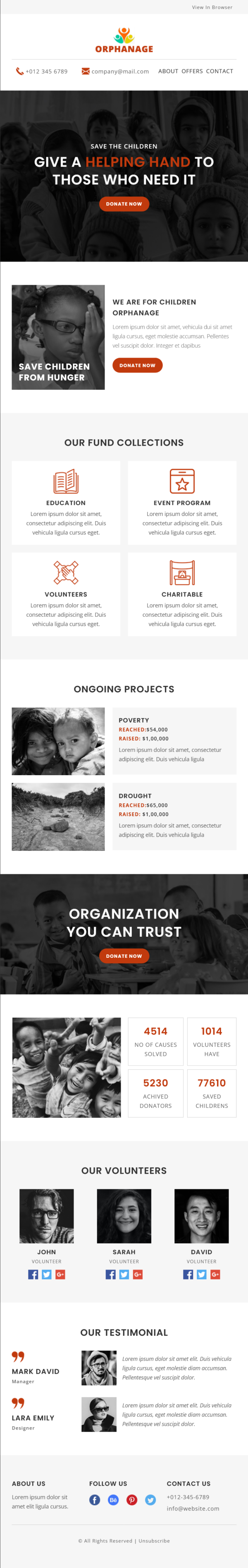 Orphanage - Multipurpose Responsive Email Template