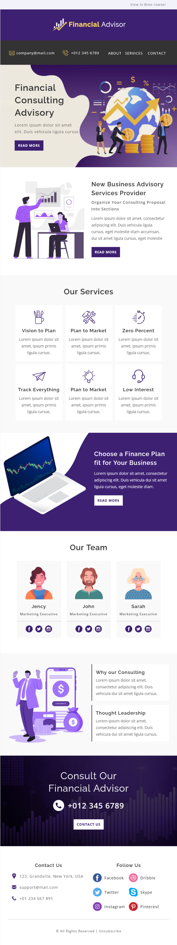 Financial Advisor - Multipurpose Responsive Email Template