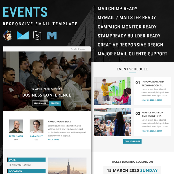 Events - Multipurpose Responsive Email Template