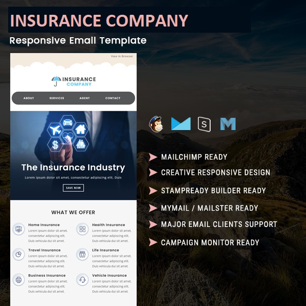 Insurance Company - Multipurpose Responsive Email Template