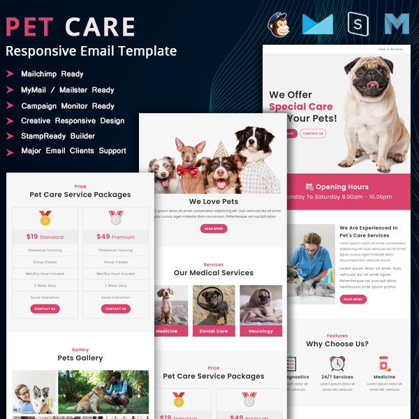 Pet Care - Multipurpose Responsive Email Template