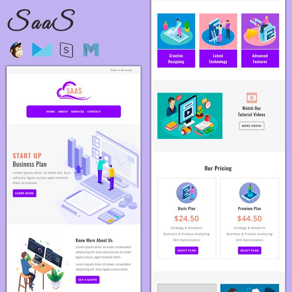 SaaS - Multipurpose Responsive Email Template