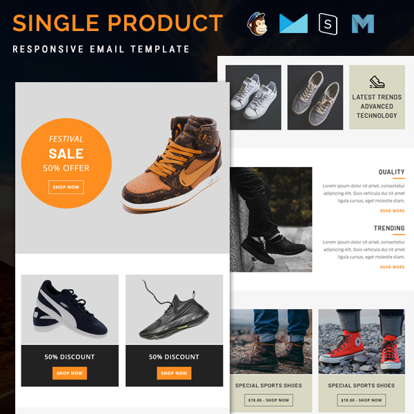 Single Product - Multipurpose Responsive Email Template