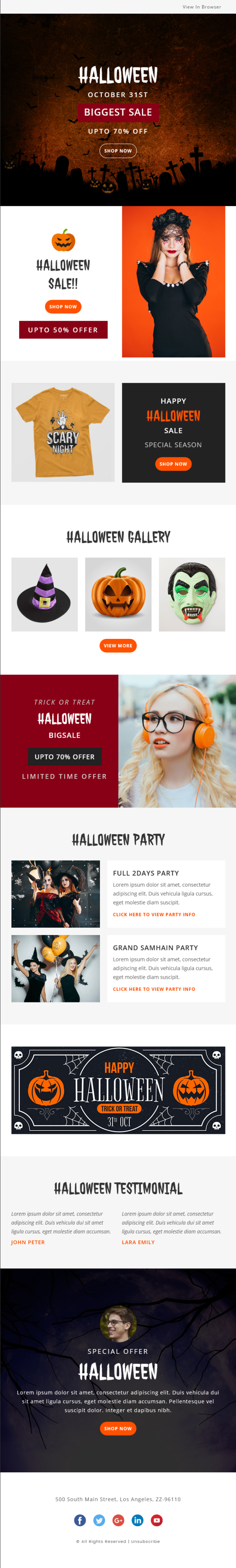 Halloween - Multipurpose Responsive Email Template