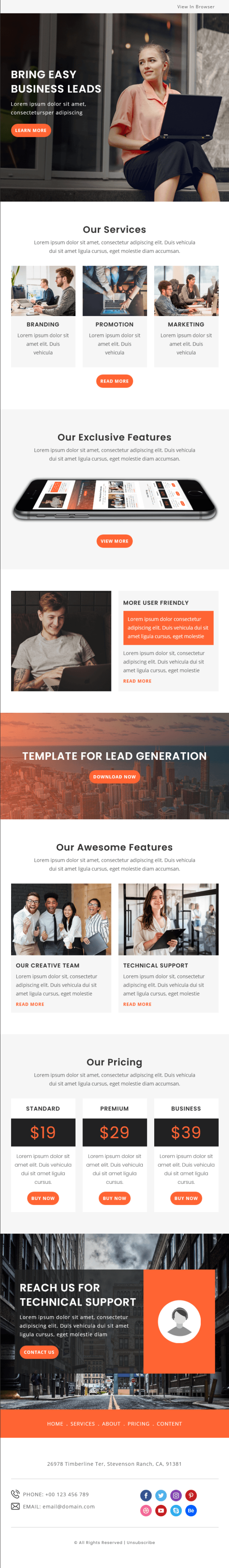 Leads - Multipurpose Responsive Email Template
