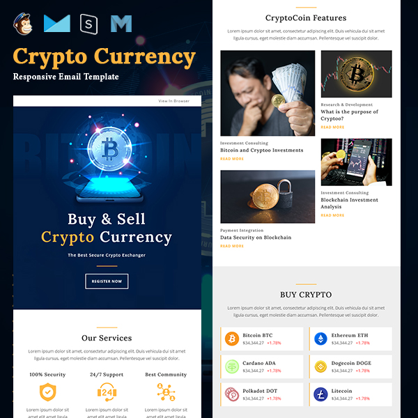 Crypto Currency - Multipurpose Responsive Email Template