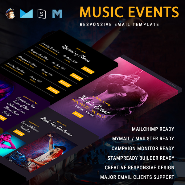 Music Events - Multipurpose Responsive Email Template