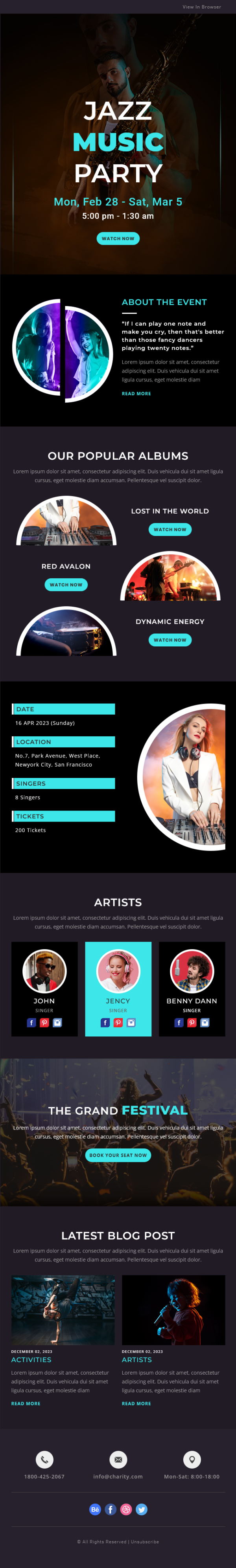 Music Party - Multipurpose Responsive Email Template
