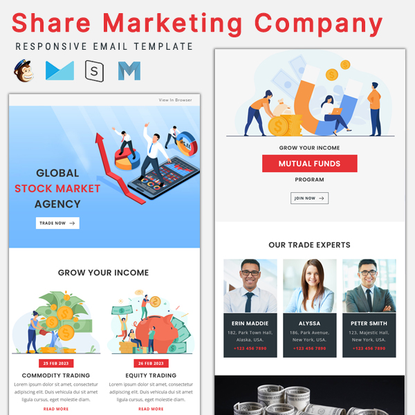 Share Marketing Company - Multipurpose Responsive Email Template