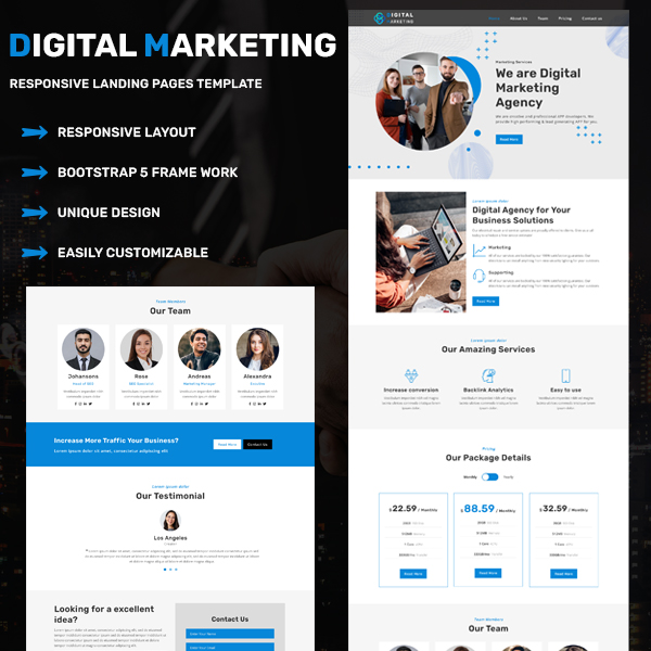 Digital Marketing - HTML Landing Page Template