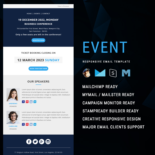 Events - Email Newsletter Template