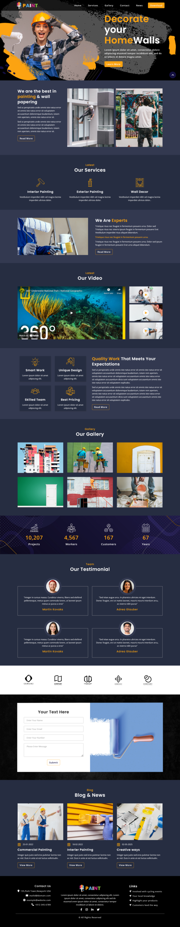 Painting Services - HTML Landing Page Template