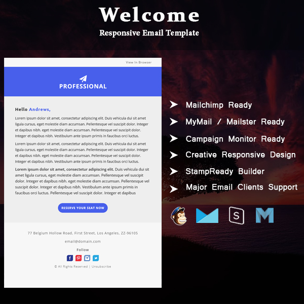Welcome - Email Notification Template