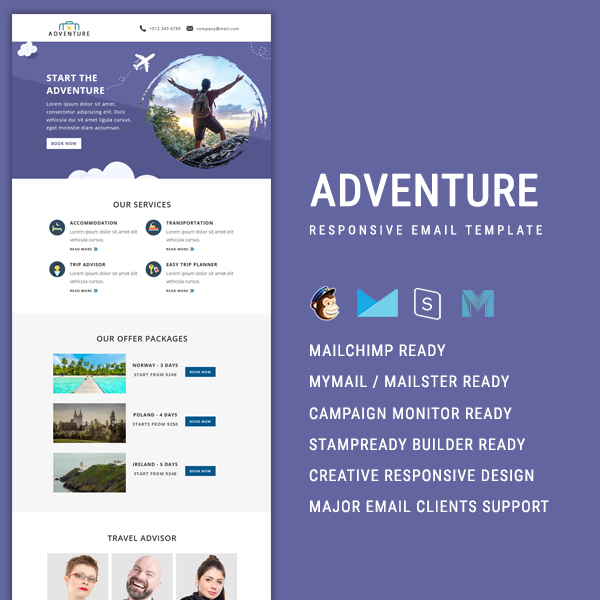 Adventure - Travel Email Newsletter Template