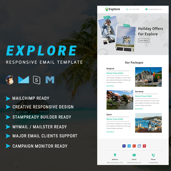 Explore - Travel Email Newsletter Template