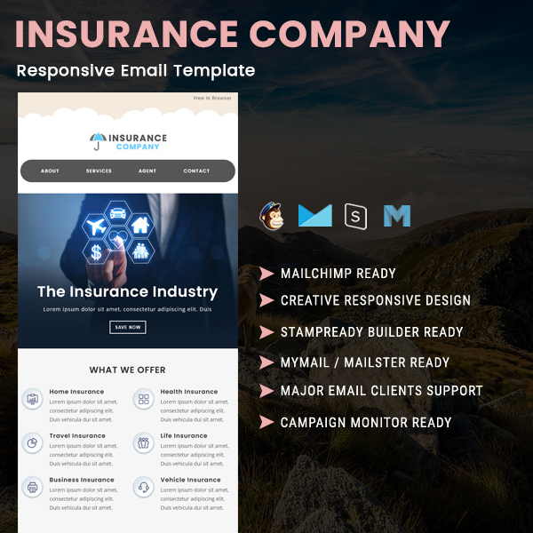 Insurance Company - Responsive Email Template