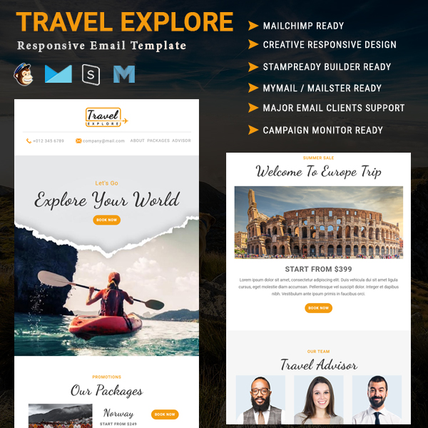 Travel Explore - Responsive Email Template