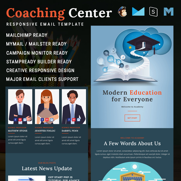Coaching Center - Responsive Email Template