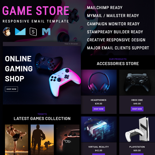 Game Store - Responsive Email Template