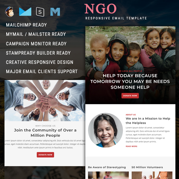 NGO - Responsive Charity Email Template