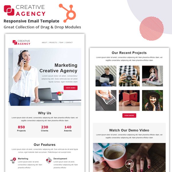 Creative Agency - HubSpot Email Newsletter Template