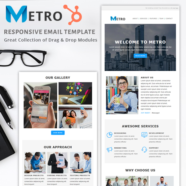 Metro - HubSpot Email Newsletter Template
