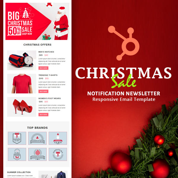 Christmas Sale - HubSpot Email Newsletter Template