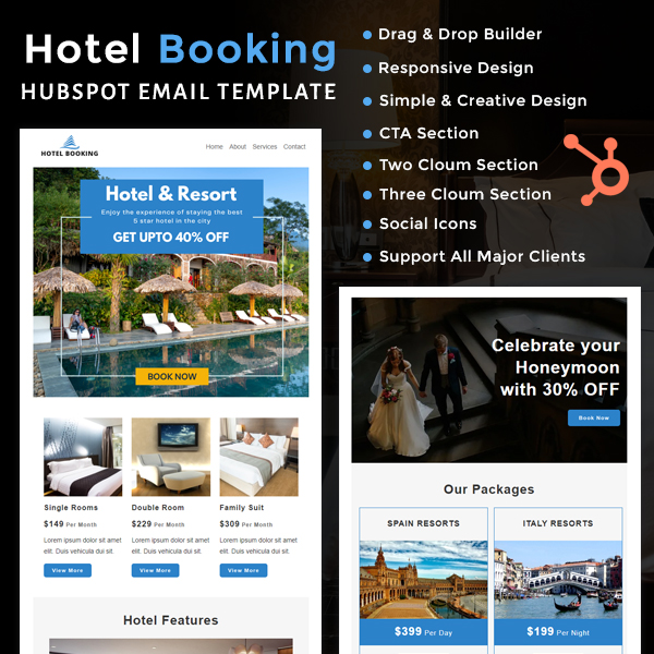 Hotel Booking - HubSpot Email Newsletter Template