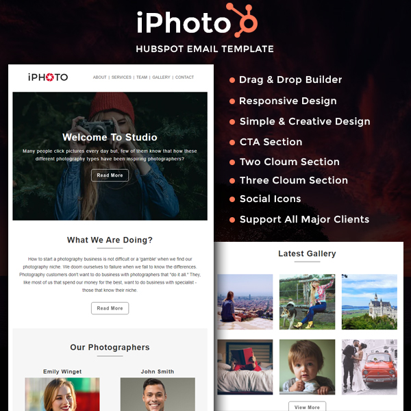 iPhoto - HubSpot Email Newsletter Template