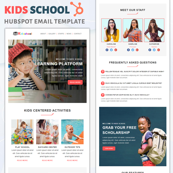 Kids School - HubSpot Email Newsletter Template