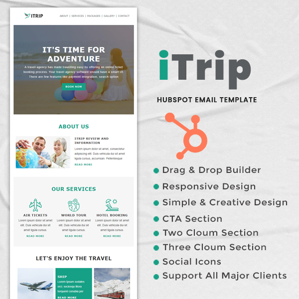 iTrip - HubSpot Travel Email Newsletter Template