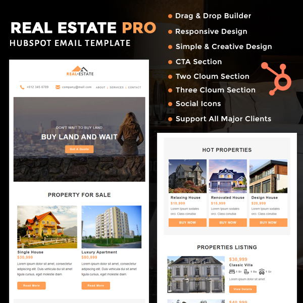 Real Estate Pro - HubSpot Email Newsletter Template