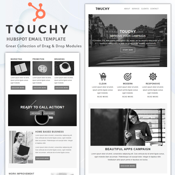Touchy - HubSpot Email Newsletter Template