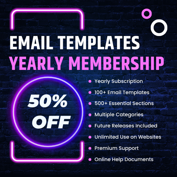 Email Templates Yearly Membership